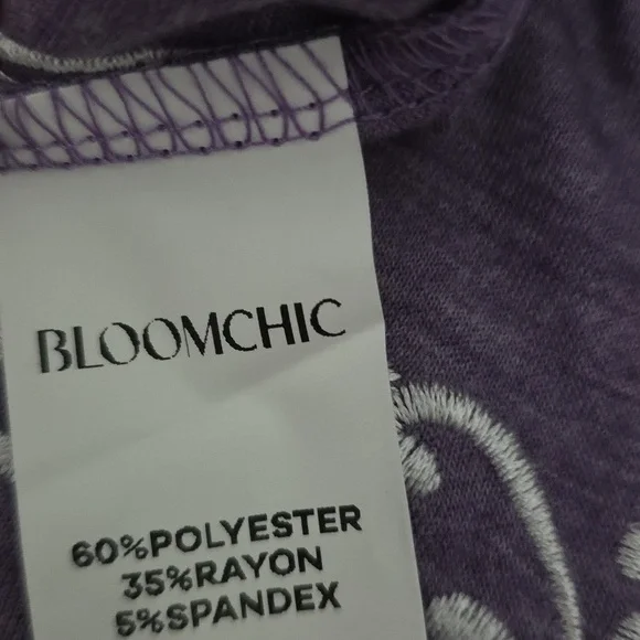 BloomChic Lavender Embroidered Blouse Size 18/20 - Picture 5 of 6